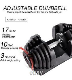 Brand New 180 Lb Adjustable Dumbbells Like Bowflex 1090 SelectTech, In Stock