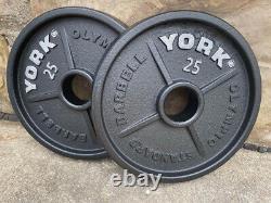 Brand New 300lb Weight Set Cast Iron Olympic Plates with Bar Pick UP