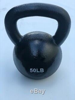 Brand New 50lb Cast Iron Kettle Bell Weight For Commercial Gym 100% Iron