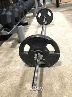 Brand New Standard 50 Lb Weight Plate Set With 60 Barbell, IN STOCK Fast Shippong