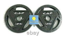 CAP 25 LB Olympic 2'' Barbell Weight Plates Set of 2 Weights 50lbs Total New