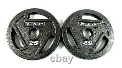 CAP 25 LB Olympic 2'' Barbell Weight Plates Set of 2 Weights 50lbs Total New