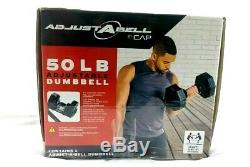 CAP 50 LB Single Adjustable Dumbbell 5 to 50 LBS Similar To Bowflex 552 New