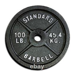 CAP Barbell 100 LB Olympic Single Cast Iron Weight Plate For Weightlifting Gym