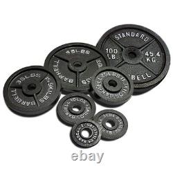 CAP Barbell 100 LB Olympic Single Cast Iron Weight Plate For Weightlifting Gym