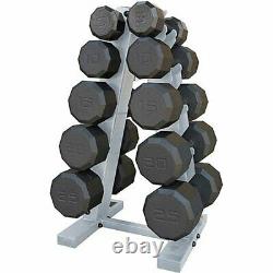 CAP Barbell 150 Lb Eco Dumbbells Set with Rack, Cast Iron