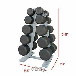 CAP Barbell 150 Lb Eco Dumbbells Set with Rack, Cast Iron