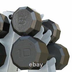 CAP Barbell 150 Lb Eco Dumbbells Set with Rack, Cast Iron