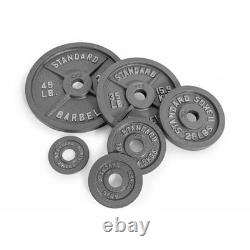 CAP Barbell Gray Olympic Cast Iron Weight Plate, 245lb Set
