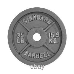 CAP Barbell Gray Olympic Cast Iron Weight Plate, 245lb Set