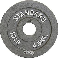 CAP Barbell Gray Olympic Cast Iron Weight Plate, 245lb Set