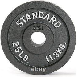CAP Barbell Gray Olympic Cast Iron Weight Plate, 245lb Set