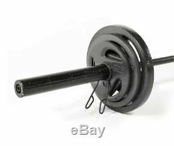CAP Barbell Olympic Weight Set & 7 Bar 110 LBS Cast Iron Plates FAST SHIP