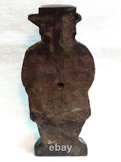 COLONIAL MAN CAST IRON DOORSTOP, BOOKEND, DECOR Solid, No Markings, 7 1/2 lbs