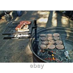 Camp Chef Over Fire Grill Griddle Swivel Charcoal Box 2-Piece Steel Stake 36 lbs