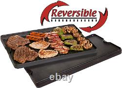 Camp Chef Reversible Pre-Seasoned Cast Iron Griddle, Cooking Surface 16 X 24