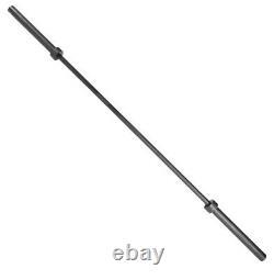 Cap Olympic Barbell 30lb Steel Bar 7FT + clips Fits 2 Weight Plates