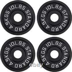 Cast Iron 2-Inch Olympic Weight Plates Set for Set 40 lbs (4x 10 LB), black