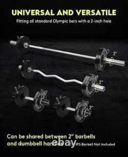 Cast Iron 2-Inch Olympic Weight Plates Set for Set 40 lbs (4x 10 LB), black