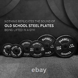 Cast Iron 2 Weight Plates Home Gym Weights Training Discs Bar Lifting
