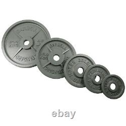 Cast Iron 2 Weight Plates Home Weights Training Discs Bar Lifting 6 Pairs