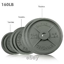 Cast Iron 2 Weight Plates Home Weights Training Discs Bar Lifting 6 Pairs