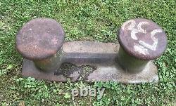 Cast Iron 44 Long, 530 lb. Vintage Ship Dock Cleat