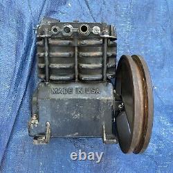 Cast Iron Air Compressor Pump Head With 10 Diameter Flywheel 43lbs? USA MADE