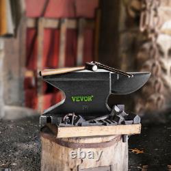 Cast Iron Anvil, 100 Lbs Single Horn Anvil with 10.4 x 5 in Countertop and Stabl