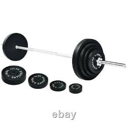 Cast Iron Barbell Weight Plates Set 5FT, 100 Lb, Standard for Home Gym Fitness