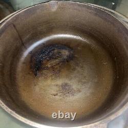 Cast Iron Bean Pot Kettle Handle Peyote Drum OD 12 USA Top 21 Lbs Cooking Camp
