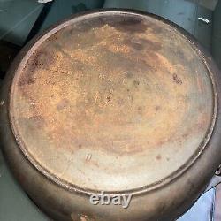 Cast Iron Bean Pot Kettle Handle Peyote Drum OD 12 USA Top 21 Lbs Cooking Camp