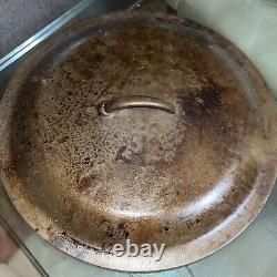 Cast Iron Bean Pot Kettle Handle Peyote Drum OD 12 USA Top 21 Lbs Cooking Camp