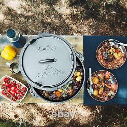 Cast Iron Camping Dutch Oven Cast Iron Pot with Lid, Cast Iron Camping Cookwar