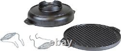 Cast Iron Cook-It-All Kit. Five-Piece Cast Iron Set Includes a Reversible Grill/