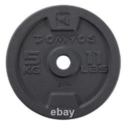 Cast Iron Decathlon Barbell, Dumbells and Weight Discs Weight Training Kit
