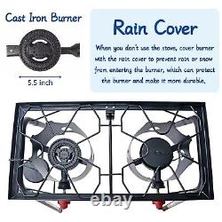 Cast Iron Double Burner For Outdoor Cooking Gas Stove