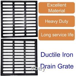 Cast Iron Drain Grate, 24x24 Outdoor Cover, B125 Class Channel, Durable Heavy