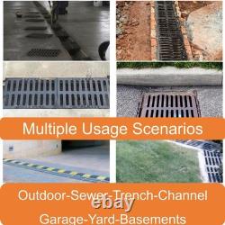Cast Iron Drain Grate, 24x24 Outdoor Cover, B125 Class Channel, Durable Heavy