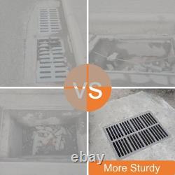 Cast Iron Drain Grate, 24x24 Outdoor Cover, B125 Class Channel, Durable Heavy