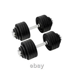 Cast Iron Dumbbell Set, Adjustable from 40 to 105lbs with Protective Coating