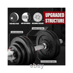 Cast Iron Dumbbell Set, Adjustable from 40 to 105lbs with Protective Coating