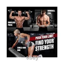 Cast Iron Dumbbell Set, Adjustable from 40 to 105lbs with Protective Coating