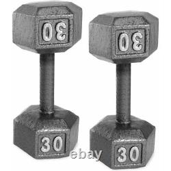 Cast Iron Dumbbell Weights, 30 Lbs, Pair