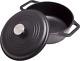 Cast Iron Dutch Oven With Lid. Stock Pot With Dual Handles Seasoned With 100% Ko