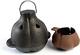 Cast Iron Garlic Roaster And Squeezer Set Black Pre-seasoned Cast-iron With Wi