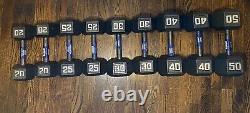 Cast Iron Hex Dumbbells Weights 5 10 15 20 25 30 35 40 45 50 60 LB Select-Weight