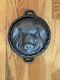 Cast Iron Hog Pig Face Round Mold 7 Lbs. 8 1/2 Wide Exc