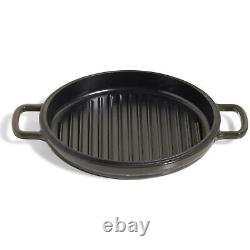 Cast Iron Hot Grill Toxinfree 10.5 Round Enameled Cast Iron Grill Pan Indoo