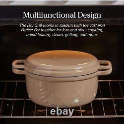 Cast Iron Hot Grill Toxinfree 10.5 Round Enameled Cast Iron Grill Pan Indoo